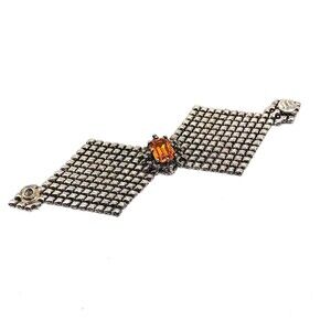 SERGIO GUTIERREZ SG Liquid Metal Bracelet, Yellow/Orange Center Jewell